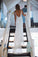 Chic Ivory Mermaid V-Neck Open Back Lace Long Sleeveless Beach Wedding Dresses WK599