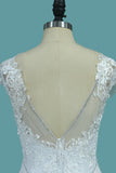 Wedding Dresses Spandex Bateau Cap Sleeve With Applique And Beads Court Train