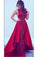 2022 Long New Style Red Scoop Sleeveless Mermaid Satin Beads Prom Dresses WK388