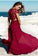 Burgundy Sexy Slit Two-piece Cheap Cap Sleeve Lace Scoop A-Line Prom Dresses WK868