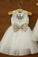 Ankle-length Sashes/Ribbons Scoop Neck White Lace Tulle Flower Girl Dresses WK545