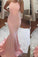 2022 Halter Mermaid Halter Pink Backless Long Sleeveless Floor Length Long Prom Dresses WK766