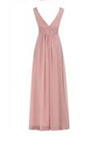 A Line V-neck Long Chiffon Prom Dresses Evening Dresses WK530