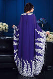 A-Line Princess Scoop Appliques Long Sleeves High Neck Chiffon Mother of the Bride Dresses WK887