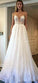 A Line Scoop Sleeve Ivory Sequins Sweep Train Wedding Dresses Wedding Gowns WK984