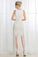 A-Line Jewel Ivory Scoop Satin Beading Tassel Sleeveless Appliques Wedding Dresses WK272