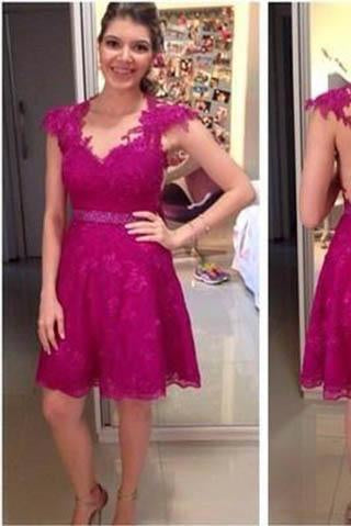 Homecoming Dresses Lace Homecoming Dress Fitted Homecoming Dress Short Prom Dress WK901