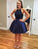 Cute Royal Blue Homecoming Dress Short Prom Dresses WK332