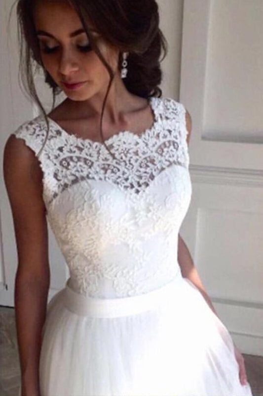 A-line Wedding Dress High Waist Wedding Dress Fashion Wedding Dresses PD0074