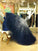 Ball Gown Beads Corset Back Tulle Long Navy Blue Sweetheart Floor-length Prom Dresses WK212