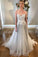 A Line Sweetheart Strapless Backless Silver Grey Tulle Wedding Dresses with Sweep Train WK230